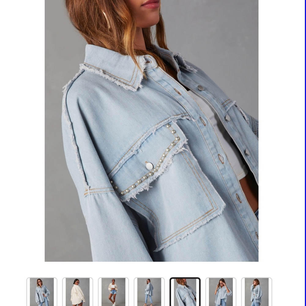 Jean jacket/ shirt with studs